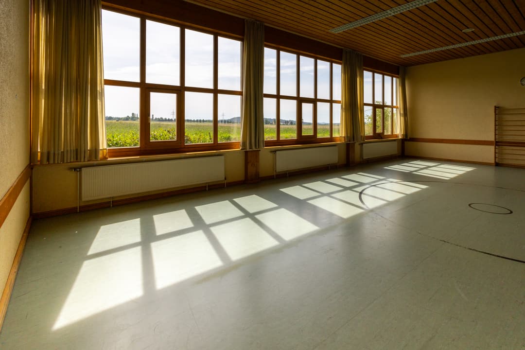 blurred image of an empty gym